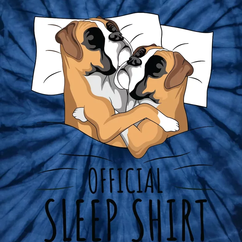 Boxer Dog Sleep Funny Tie-Dye T-Shirt