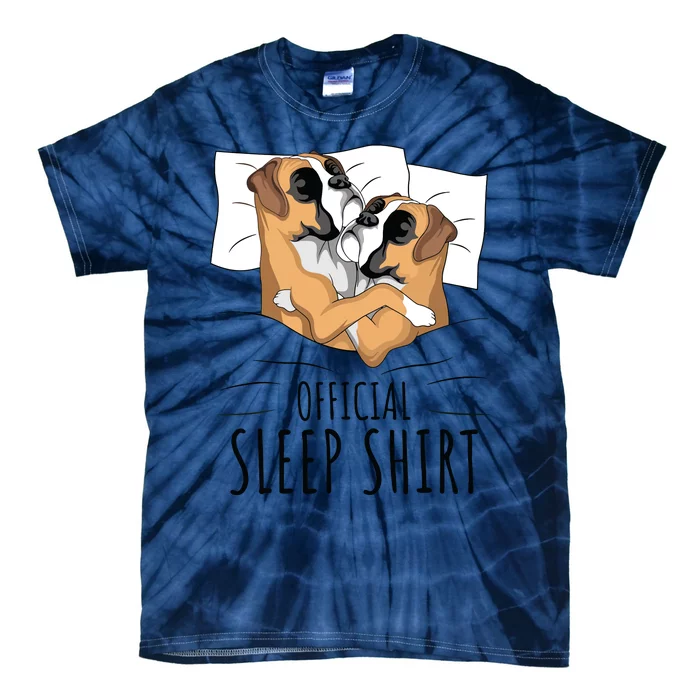 Boxer Dog Sleep Funny Tie-Dye T-Shirt