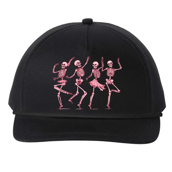 Ballet Dancer Skeletons Ballet Dance Halloween Snapback Five-Panel Rope Hat