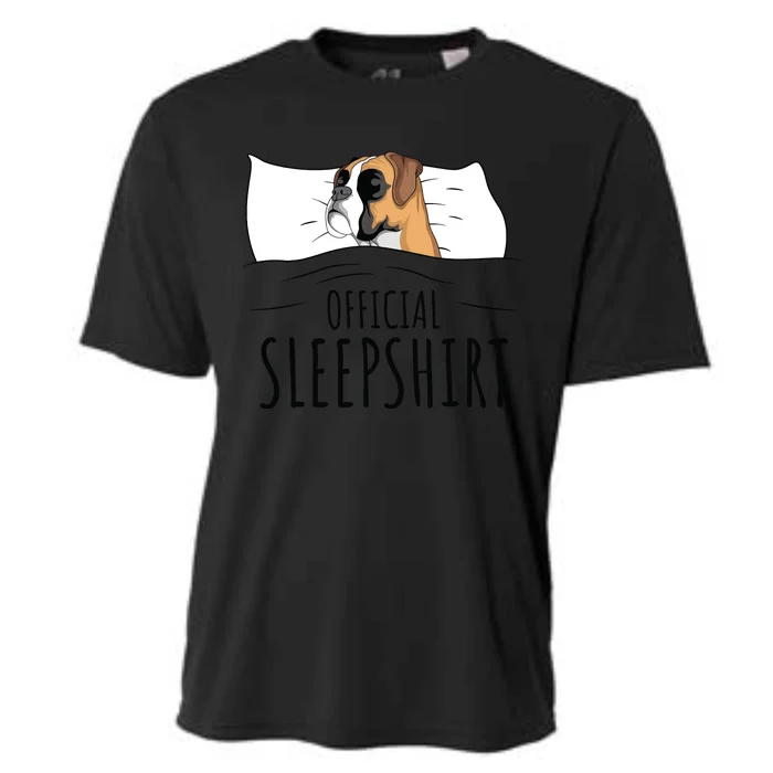 Boxer Dog Sleep Gift Cooling Performance Crew T-Shirt