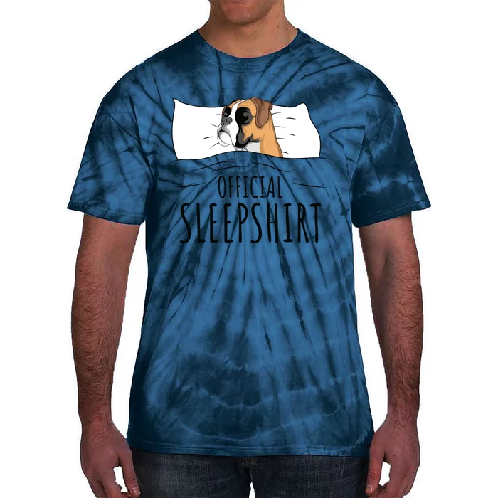 Boxer Dog Sleep Gift Tie-Dye T-Shirt