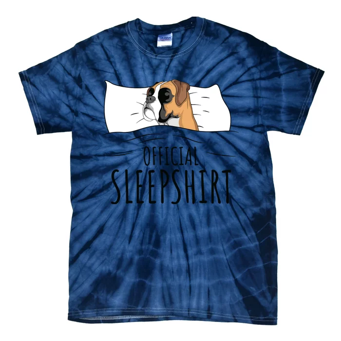 Boxer Dog Sleep Gift Tie-Dye T-Shirt