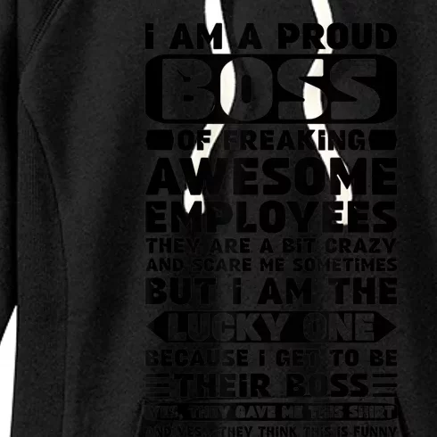 Boss Day Shirt Employee Appreciation Office Women Funny Women's Fleece Hoodie