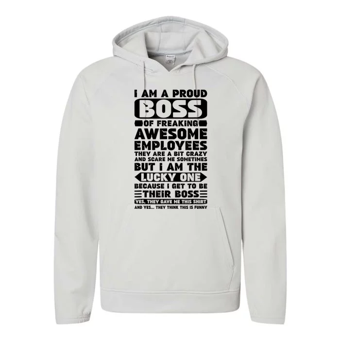 Boss Day Shirt Employee Appreciation Office Women Funny Performance Fleece Hoodie