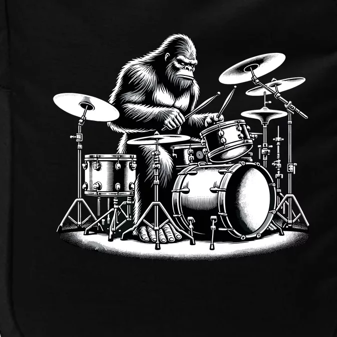 Bigfoot Drummer Sasquatch Playing Drums Musician Band Music Impact Tech Backpack