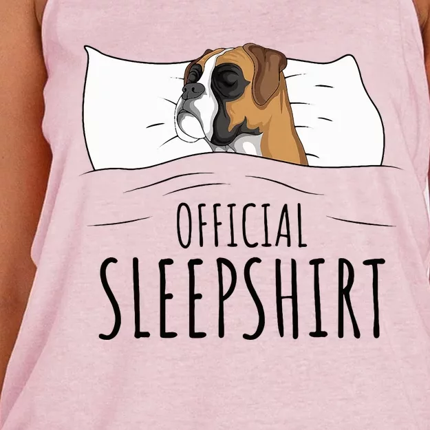 Boxer Dog Sleepshirt Women's Knotted Racerback Tank