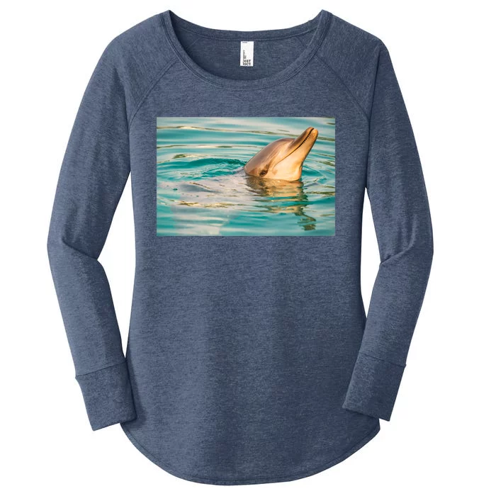 Bottlenose Dolphin Swimming In The Water Gift Women's Perfect Tri Tunic Long Sleeve Shirt