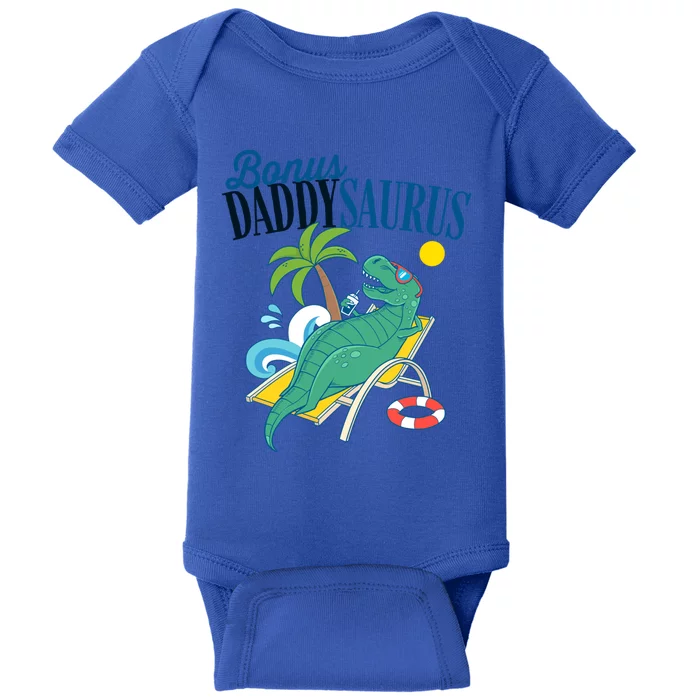 Bonus Daddy Saurus Rex Funny Fathers Day Daddysaurus Stepdad Gift Baby Bodysuit