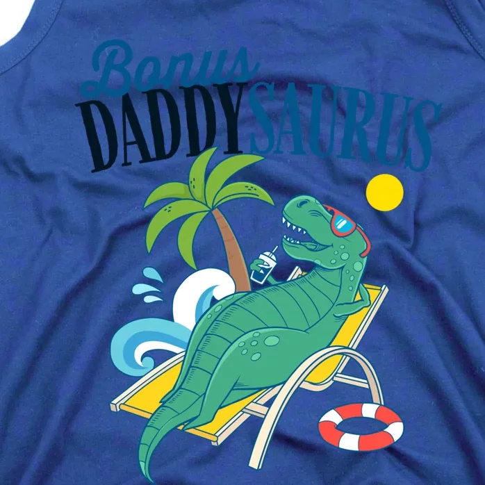 Bonus Daddy Saurus Rex Funny Fathers Day Daddysaurus Stepdad Gift Tank Top