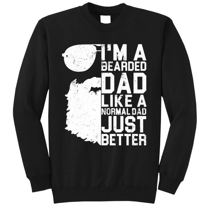 Bearded Dad Shirt Funny Beard Humor Father's Day Gift Idea Tall Sweatshirt