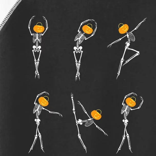 Ballet Dancer Skeletons Pumpkin Head Ballet Dance Halloween Toddler Fine Jersey T-Shirt