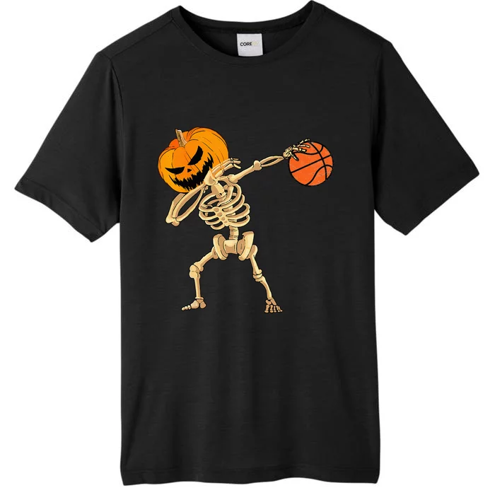 Basketball Dabbing Skeleton Men Halloween Basketball ChromaSoft Performance T-Shirt