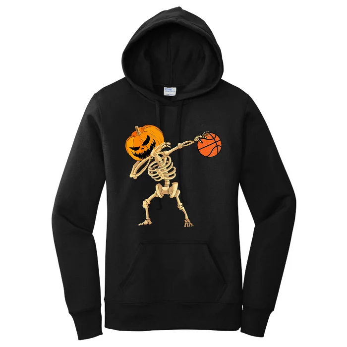 Basketball Dabbing Skeleton Men Halloween Basketball Women's Pullover Hoodie