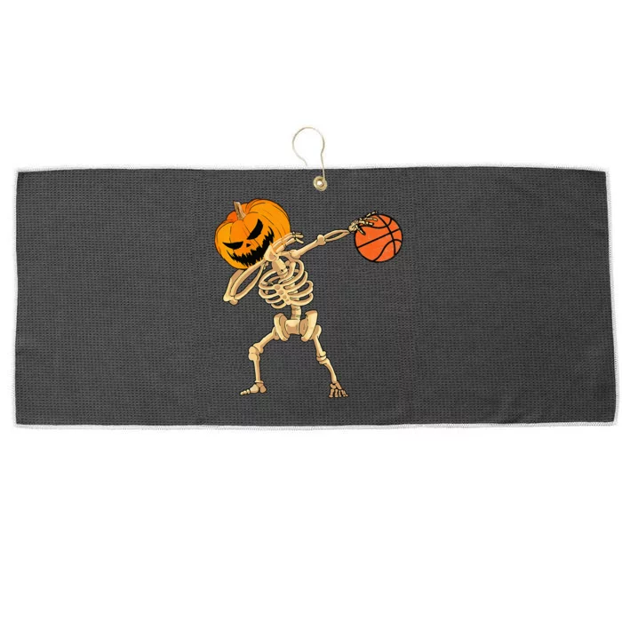 Basketball Dabbing Skeleton Men Halloween Basketball Large Microfiber Waffle Golf Towel