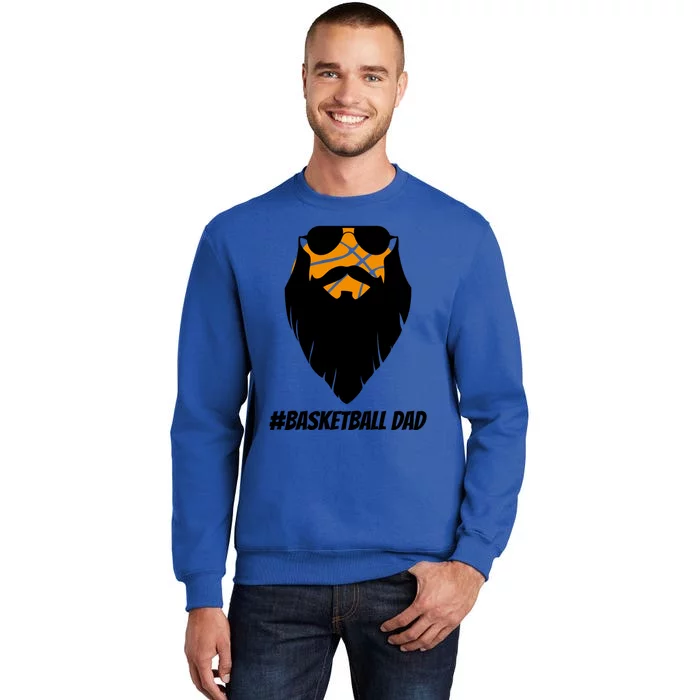 Basketball Dad Sunglasses Beard Bball Basketball Father Great Gift Sweatshirt