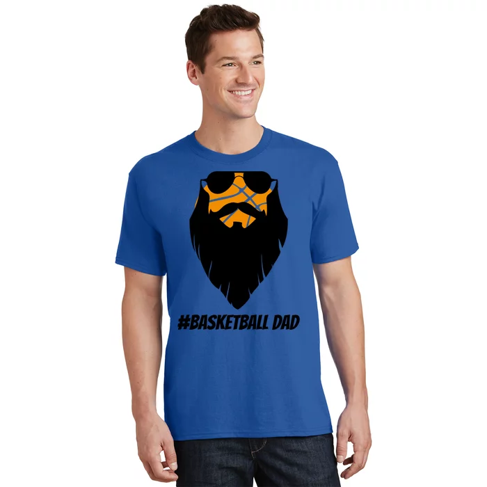 Basketball Dad Sunglasses Beard Bball Basketball Father Great Gift T-Shirt