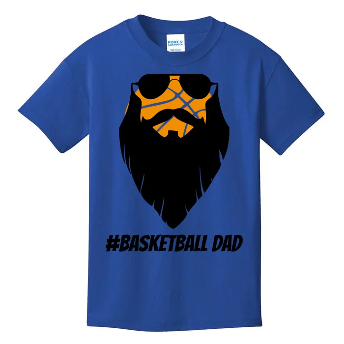 Basketball Dad Sunglasses Beard Bball Basketball Father Great Gift Kids T-Shirt