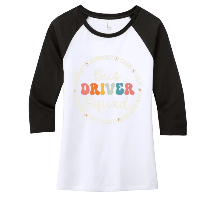 Bus Driver Squad Appreciation Week Back To School Women's Tri-Blend 3/4-Sleeve Raglan Shirt