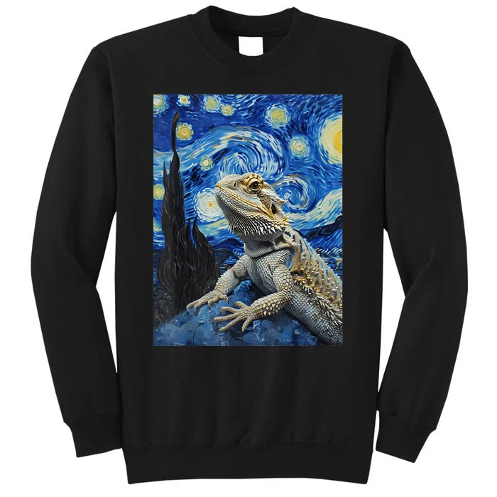 Bearded Dragon Starry Night Van Gogh Style Sweatshirt