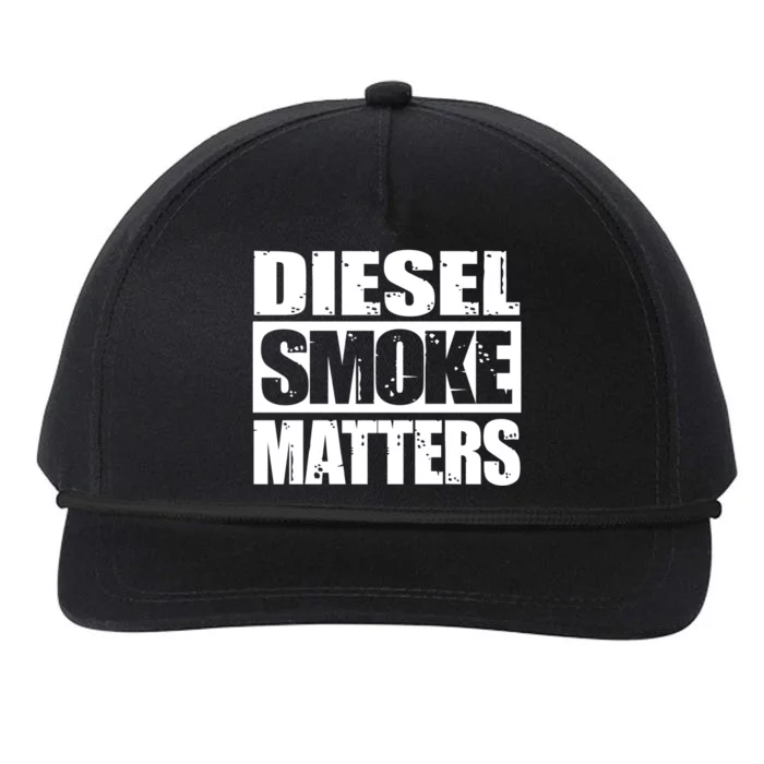 Black Diesel Smoke Matters Diesel Truck Roll Coal Gift Snapback Five-Panel Rope Hat