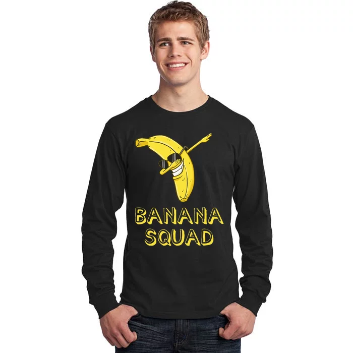 Banana Dabbing Sunglasses Smiling Face Fruit Lover Tall Long Sleeve T-Shirt