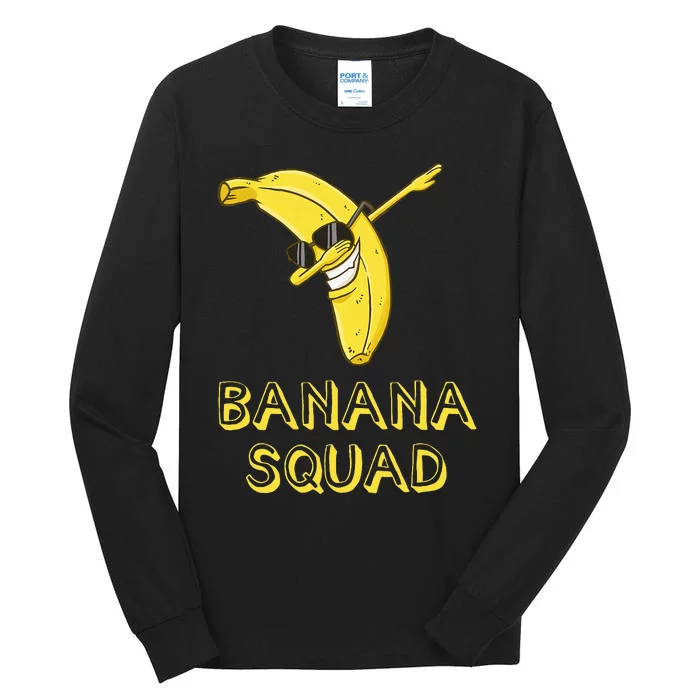 Banana Dabbing Sunglasses Smiling Face Fruit Lover Tall Long Sleeve T-Shirt