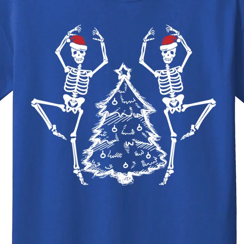 Ballet Dancing Skeleton Pajama Funny Ballerina Dance Xmas Gift Kids T-Shirt