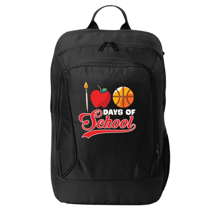 Basketball Drawing Student Gift 100 Days Of School Great Gift City Backpack