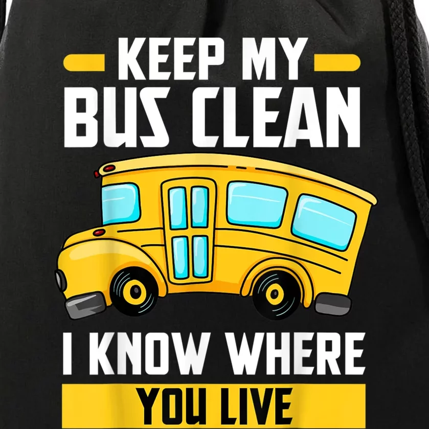 Bus Driver School Traffic Stops Drawstring Bag