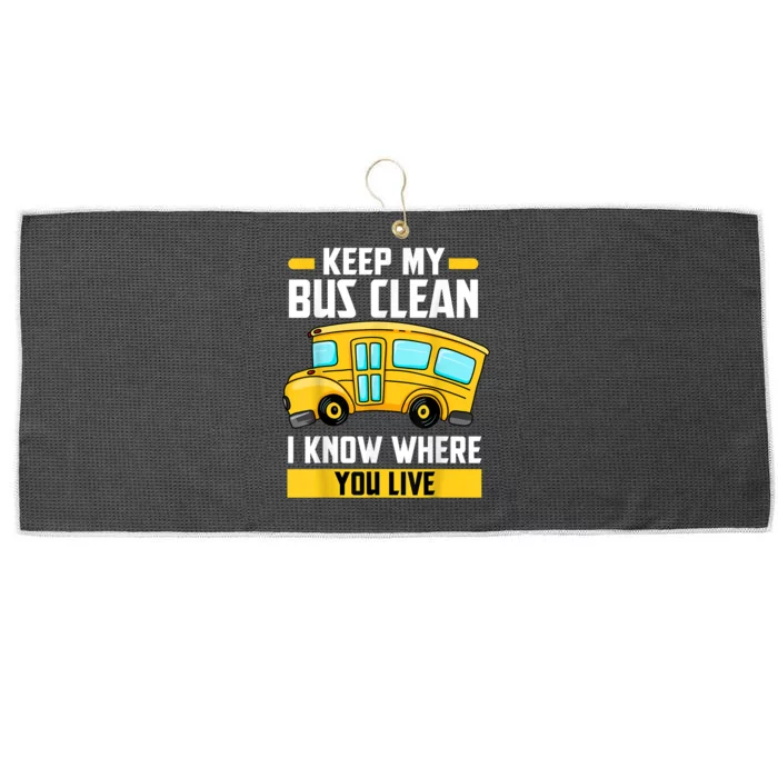 Bus Driver School Traffic Stops Large Microfiber Waffle Golf Towel