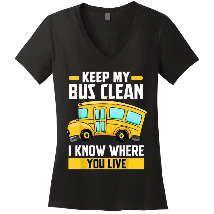 Bus Driver School Traffic Stops Women's V-Neck T-Shirt