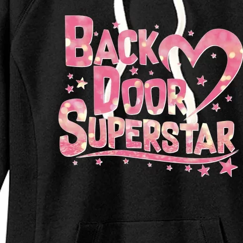 Back Door Superstar Meme Pink Glitter Women's Fleece Hoodie