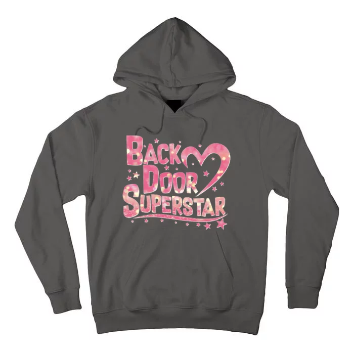 Back Door Superstar Meme Pink Glitter Tall Hoodie