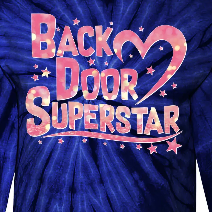 Back Door Superstar Meme Pink Glitter Tie-Dye Long Sleeve Shirt