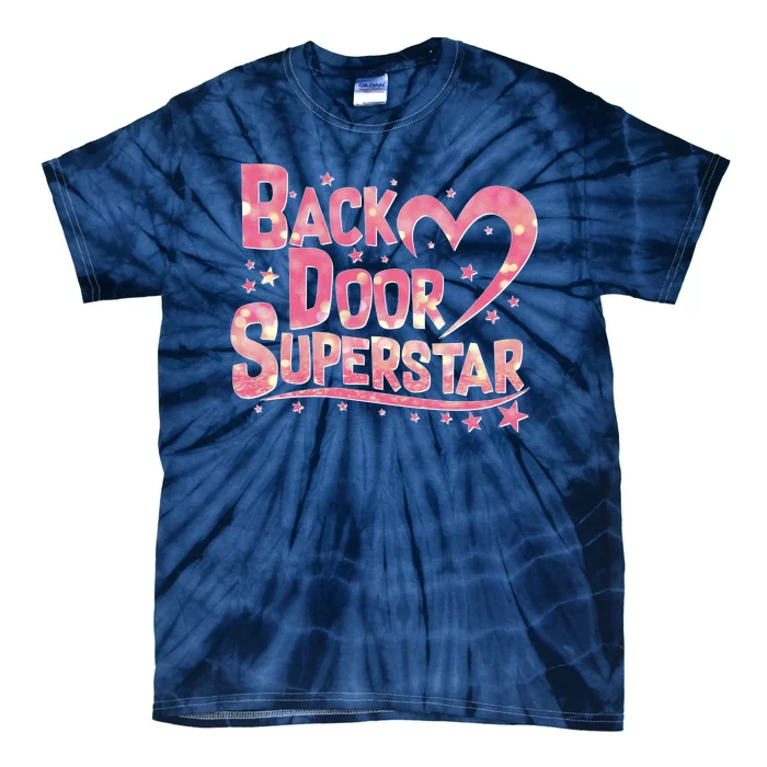 Back Door Superstar Meme Pink Glitter Tie-Dye T-Shirt