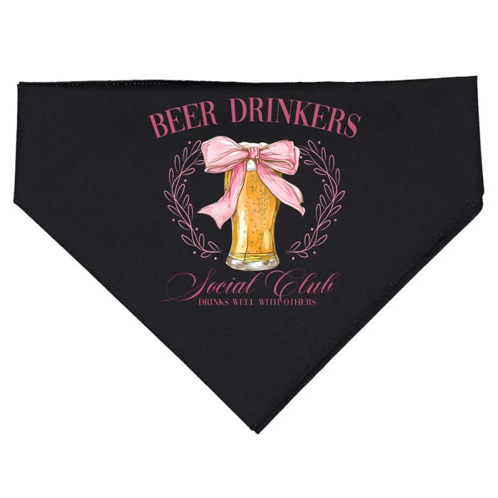 Beer Drinkers Social Club Beer Lover USA-Made Doggie Bandana