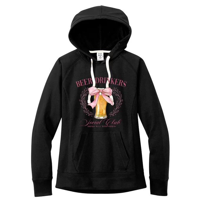 Beer Drinkers Social Club Beer Lover Women's Fleece Hoodie