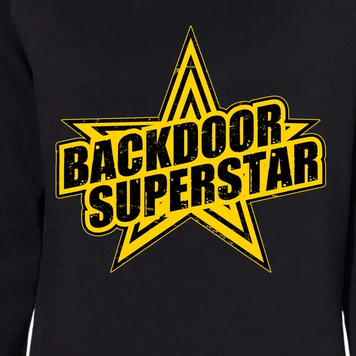 Back Door Superstar Meme Womens California Wash Sweatshirt