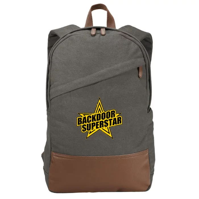 Back Door Superstar Meme Cotton Canvas Backpack