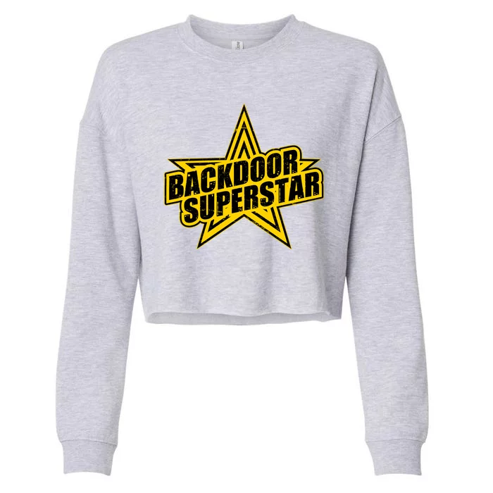 Back Door Superstar Meme Cropped Pullover Crew