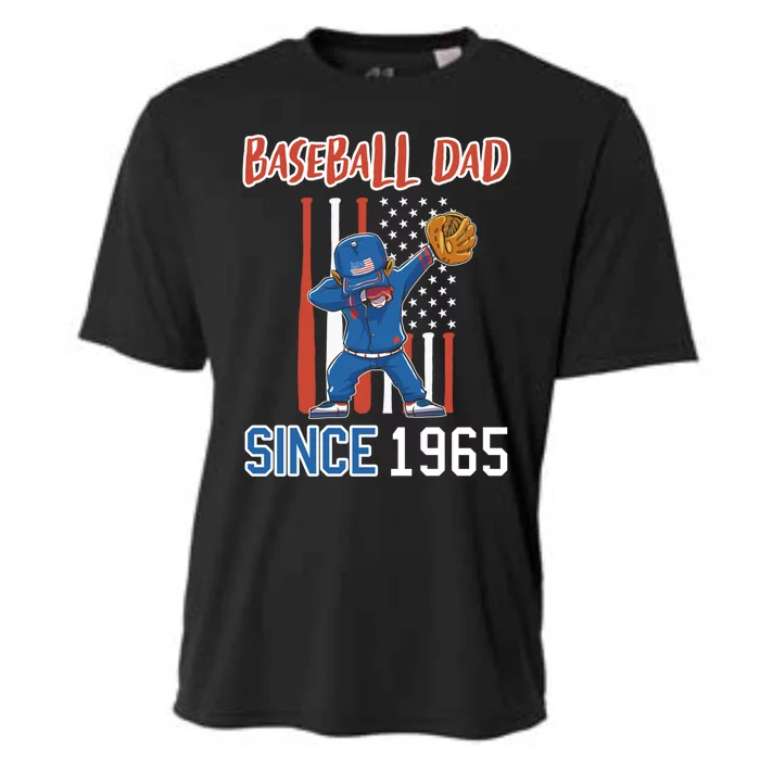 Baseball Dad Since 1965 Gift Cooling Performance Crew T-Shirt