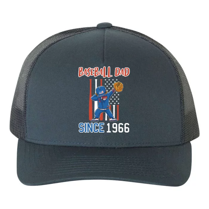 Baseball Dad Since 1966 Cool Gift Yupoong Adult 5-Panel Trucker Hat