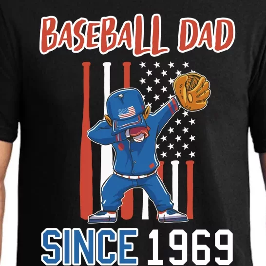 Baseball Dad Since 1969 Cool Gift Pajama Set