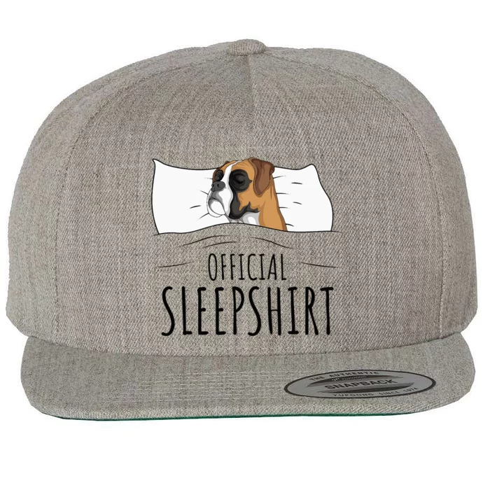 Boxer Dog Sleepshirt Wool Snapback Cap