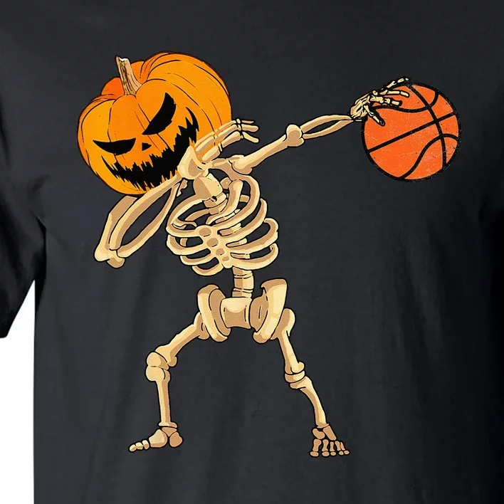 Basketball Dabbing Skeleton Men Halloween Basketball Tall T-Shirt