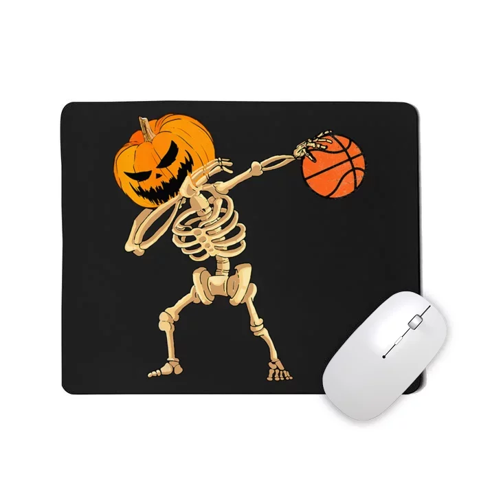 Basketball Dabbing Skeleton Men Halloween Basketball Mousepad