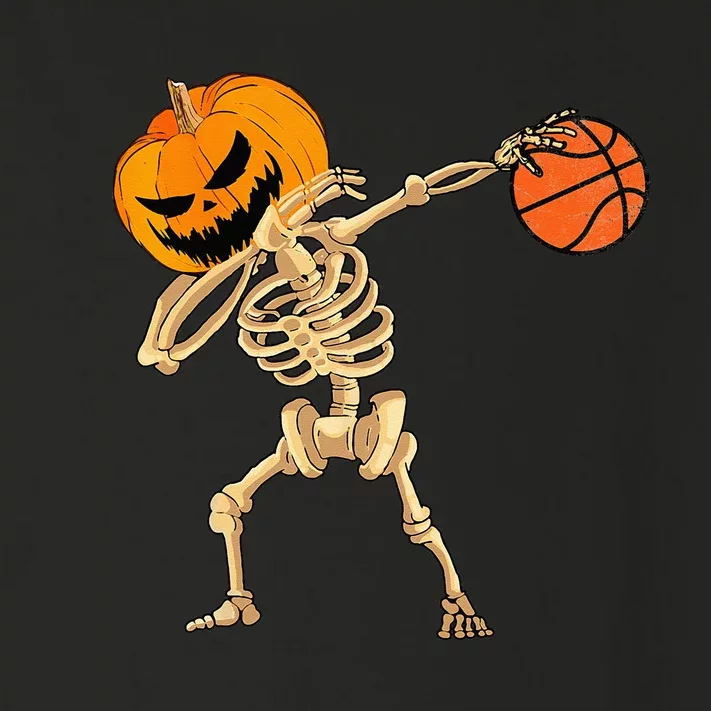 Basketball Dabbing Skeleton Men Halloween Basketball Toddler Long Sleeve Shirt