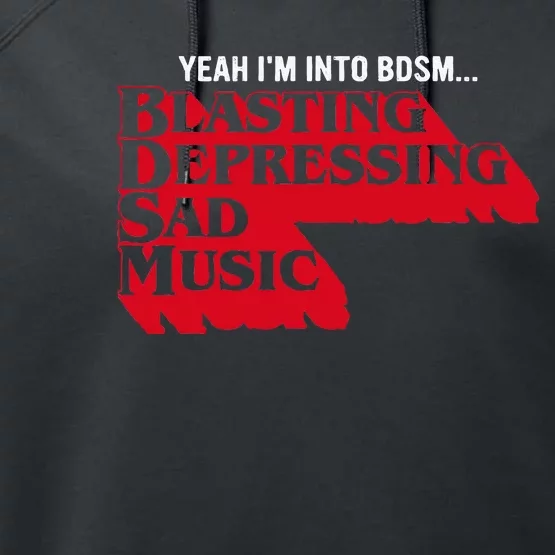 Blasting Depressing Sad Music Performance Fleece Hoodie