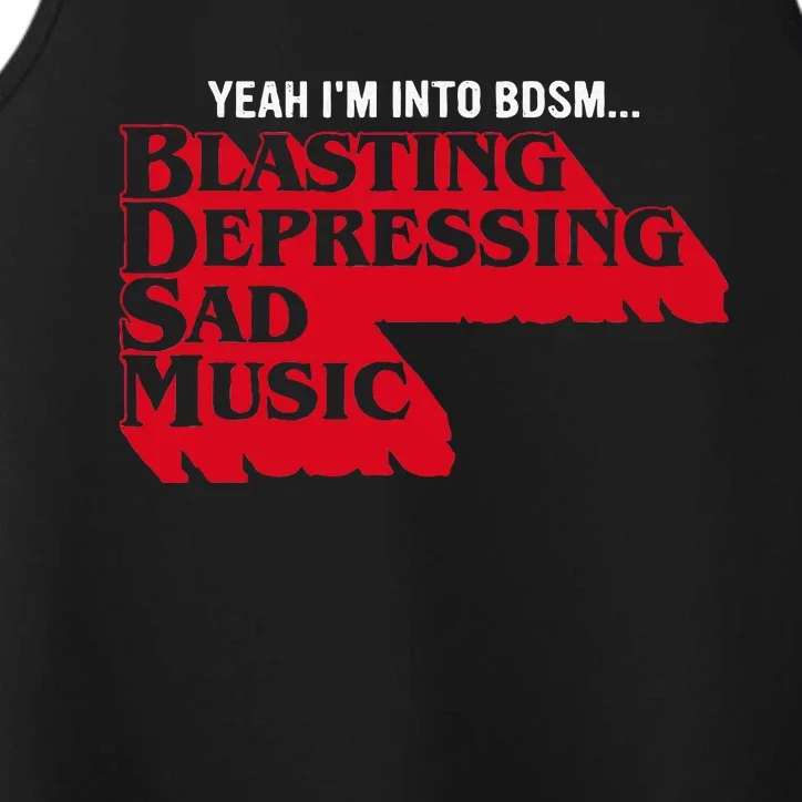 Blasting Depressing Sad Music Performance Tank