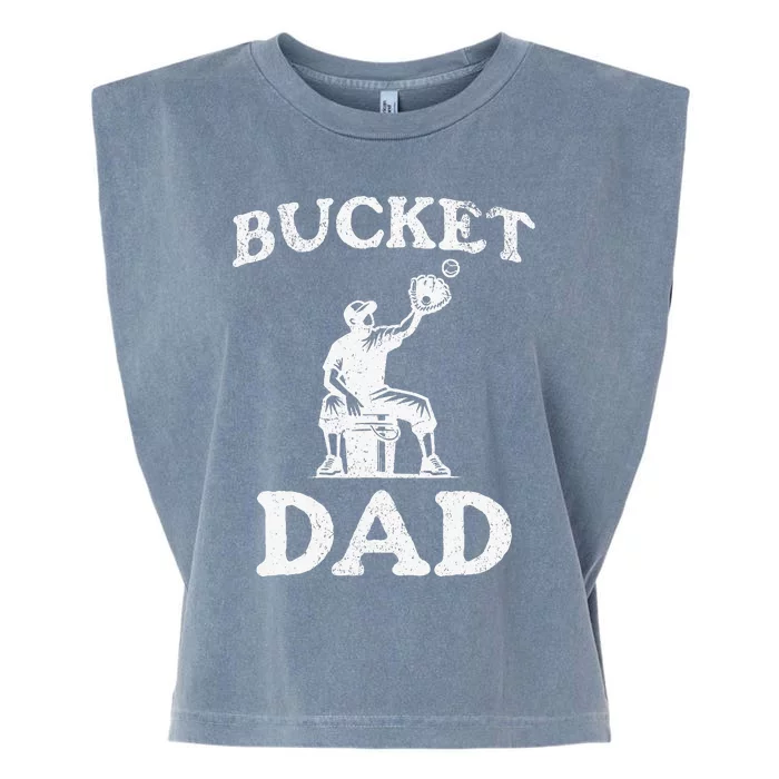 Bucket Dad Softball Dad Baseball Garment-Dyed Women's Muscle Tee